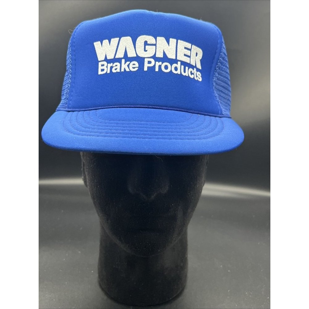 70s 80s Wagner Brake Products Crown Trucker Hat  Mesh snapback  Caps Vintage